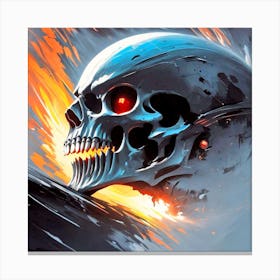 Skull Of Fire Canvas Print