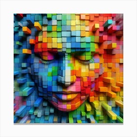 Abstract Of A Woman'S Face Canvas Print