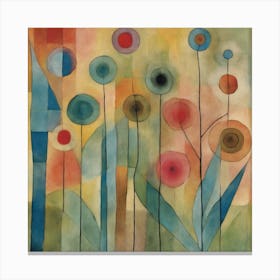 Blossoming, Paul Klee Botanical Abstract Art Print 1 Canvas Print