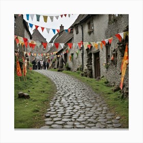 Village In Cornwall Canvas Print