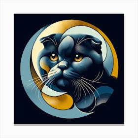 Scottish Fold Cat 03 Canvas Print