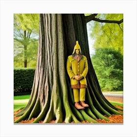 Gnome In The Tree Canvas Print