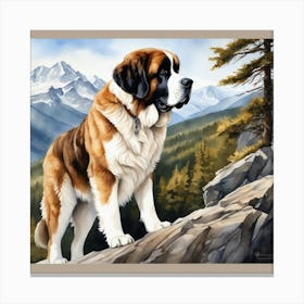 St Bernard 66 Canvas Print