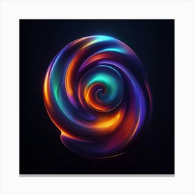 Vibrant Abstract Swirl Of Colors Against Dark Background Don't Miss Out! See a Colorful Comet Light Up the Sky Canvas Print