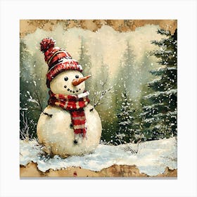 Snowman 1 Canvas Print