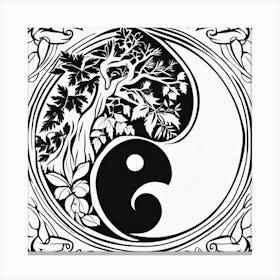 Yin Yang Symbol Canvas Print