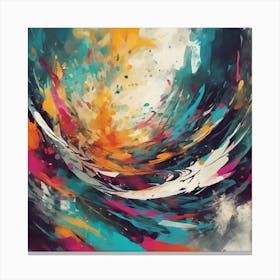 Emotional Waves: Color Symphony Canvas Print