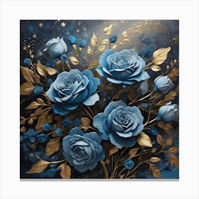 Blue roses Canvas Print