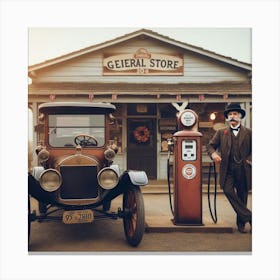 Old Fashioned Gas Station Canvas Print