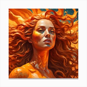 Fiery Woman Canvas Print