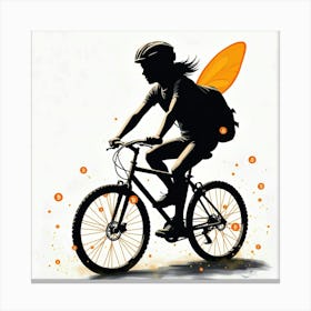 Fairy On A Bike Canvas Print