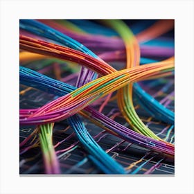 Colorful Wires 24 Canvas Print