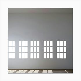 White Room With Windows 5 Canvas Print