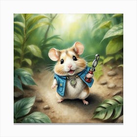 Hamster In The Woods 3 Canvas Print