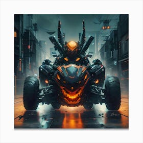 Pumpkin Car (Cyberpunk37) Canvas Print