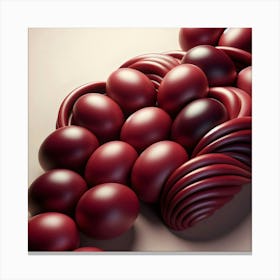 Abstract Red Grapes Canvas Print