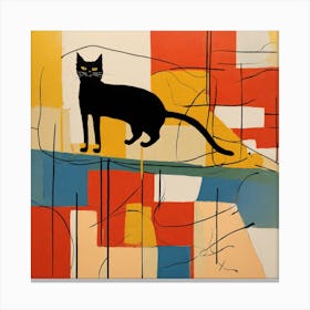 Cat On The Wall Canvas Print