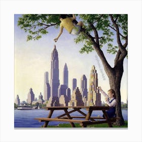 Picnic In The Park Canvas Print