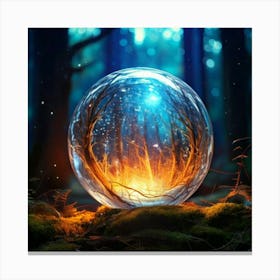 Firefly Glowing Magic Ball In A Mystical Fairytale World 63178 (2) Canvas Print