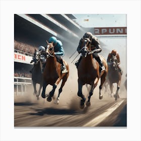 Horse Race 22 Canvas Print