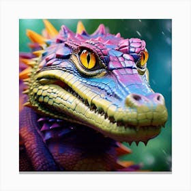 High quality crocodile in color Canvas Print
