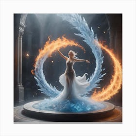 Fire & Ice Lady Of Magic 2 Canvas Print