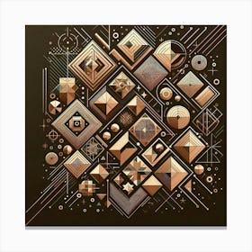 Geometric Abstract Painting Canvas Print