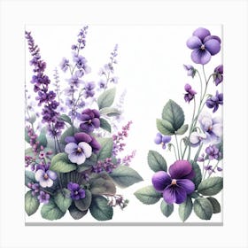 Flowers of Violet 3 Canvas Print