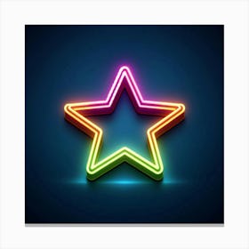 Neon Star Canvas Print