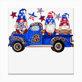 Hot Trend American Gnome Gnomes Vintage Truck 4th Of Canvas Print