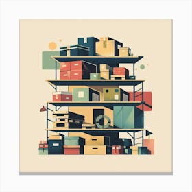 Stack Of Boxes Canvas Print