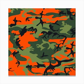 Orange Camouflage, Green Camouflage, Urban Camouflage, Military, Army Canvas Print