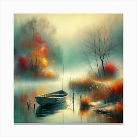 Misty, water colour Canvas Print