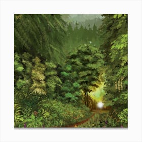 Magical Orb In Forest Canvas Print