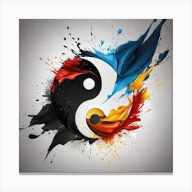 Yin Yang Painting 2 Canvas Print
