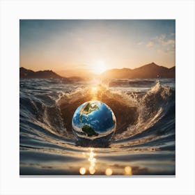 Just A Drop In The Ocean Canvas Print