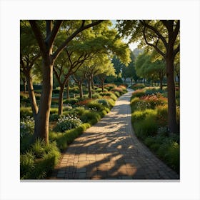 Path In The Park Canvas Print