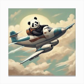 Panda Pilot Canvas Print