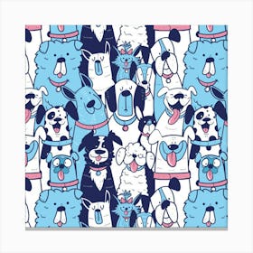 Dogs Seamless Pattern Canvas Print