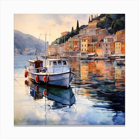 Mediterranean Mirage: Impressionist Charm Canvas Print