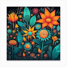 Colorful Flowers 1 Canvas Print