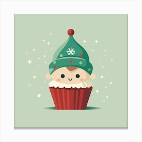 Elf In A Cupcake Canvas Print