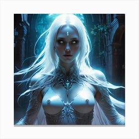 Ghost Glowing Ghost Girl 1 Canvas Print