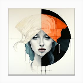 ''Woman in a Turban'' Abstract Print Canvas Print