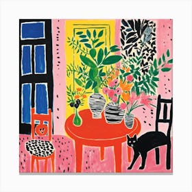 Cat In A Room 4 Canvas Print
