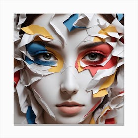 Face With Paper Canvas Print