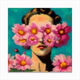 Floral Face Canvas Print