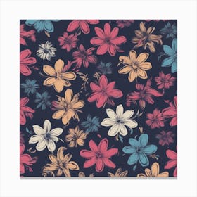 Seamless Floral Pattern 1 Canvas Print