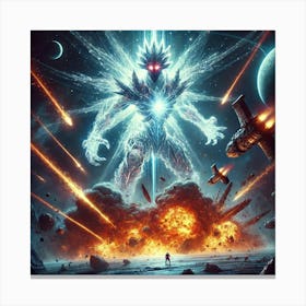 A Dramatic Scene Depicting Celestia, The Cosmic En Canvas Print