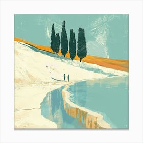 A Pamukkale In Turkey Lofi Illustration 1720349221 2 Canvas Print